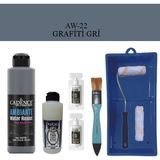 Cadence Fayans Tezgah B - Ambiente Islak Zemin Aw - 22 gr afiti gr i 250 ml Katalizör 20 gr Taş Vernik 120 Saten Rulo Set