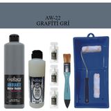 Cadence Fayans Tezgah B - Ambiente Islak Zemin Aw - 22 gr afiti gr i 500 ml Katalizör 30 gr Taş Vernik 250 Saten Rulo Set