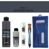 Cadence Fayans Tezgah B - Ambiente Islak Zemin Aw - 23 Antrasit Siyah 250 ml Katalizör 20 gr Taş Vernik Mat 120 Saten Rulo Set