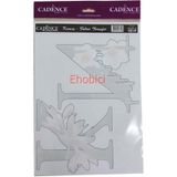 Cadence FT-71 Kumaş Transfer 25x35 Çiçekli Hayvan Figürleri Serisi