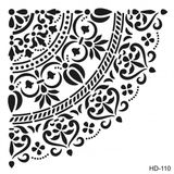 Cadence HD110 Yarım Damask Home Dekor Stencil