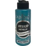 Cadence Hibrit Metalik Multisurface Boya HM812 Turkuaz 120 ml Su Bazlı Akrilik Boya
