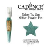 Cadence Hologram Turkuaz Toz Sim Boya Kalem