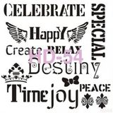 Cadence Home Decor HD-54 Stencil 45x45 cm Boyama Şablonu
