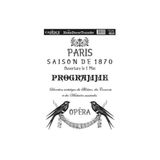 Cadence Home Decor Transfer, Siyah, HDT-52, Paris Saison 1870