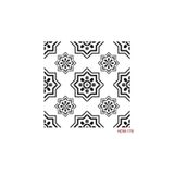 Cadence Home Dekor Midi Stencil Şablon 25X25 Cm Beyaz Tek Ebat