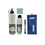 Cadence Hybrid Acrylic Multisurfaces Mobilya Boyası, 500ml, Küf Yeşili, Ultimate Glaze Mat Vernik 250ml Saten Rulo Seti