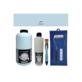 Cadence Hybrid Akrilik Mobilya Boyası H-036 M.Mavi 2000ml, Ultimate Mat Vernik 500ml, Saten Rulo Set