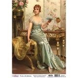 Cadence Kadın Zarafeti Koleksiyonu EW01 30x42 cm Pirinç Dekupaj Kağıdı
