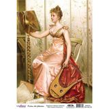 Cadence Kadın Zarafeti Koleksiyonu EW02 30x42 cm Pirinç Dekupaj Kağıdı