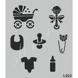 Cadence L022 21x25 cm Siyah Stencil Boyama Şablonu