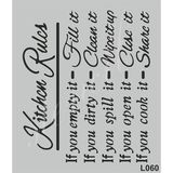 Cadence L060 21x25 cm Siyah Stencil Boyama Şablonu