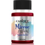 Cadence Mf-08 Kırmızı Mirror Festival Cam Boyası 50 ml Şeffaf Camlar İçin Metalik Etki