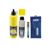 Cadence Mobilya Boyası-Cadence Multisurface H-009 Sarı 500Ml Ultimate Vernik Mat 250Ml Saten Rulo Set Sarı Tek Ebat