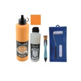 Cadence Mobilya Boyası-Cadence Multisurface H-011 Açık Turuncu 500Ml Ultimate Vernik Mat 250Ml Satenruloset Açık Turuncu Tek Ebat