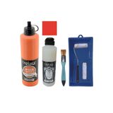 Cadence Mobilya Boyası-Cadence Multisurface H-012 Turuncu 500Ml Ultimate Vernik Mat 250Ml Saten Rulo Set Turuncu Tek Ebat