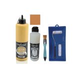 Cadence Mobilya Boyası-Cadence Multisurface H-013 Amber 500Ml Ultimate Vernik Mat 250Ml Saten Rulo Set Amber Tek Ebat