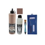 Cadence Mobilya Boyası-Cadence Multisurface H-019 A.Kahve 500Ml Ultimate Vernik Parlak 250Ml Saten Rulo Set