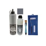 Cadence Mobilya Boyası-Cadence Multisurface H-081 Grafiti Gri 500Ml Ultimate Vernik Mat 250Ml Saten Rulo Set Grafiti Gri Tek Ebat