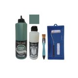 Cadence Mobilya Boyası-Cadence Multisurface H-093 Firuze 500Ml Ultimate Vernik Mat 250Ml Saten Rulo Set Firuze Tek Ebat