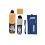 Cadence Mobilya Boyası-Cadence Multisurface H-104 Bal Kabağı 500Ml Ultimate Vernik Mat 250Ml Saten Rulo Set Bal Kabağı Tek Ebat
