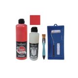 Cadence Mobilya Boyası-Cadence Multisurface H-106 Elma Şekeri 500Ml Ultimate Vernik Mat 250Ml Saten Rulo Set Elma Şekeri Tek Ebat