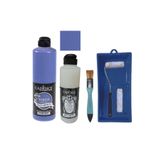 Cadence Mobilya Boyası-Cadence Multisurface H-115 Gece Mavisi 500Ml Ultimate Vernik Mat 250Ml Saten Rulo Set Gece Mavisi Tek Ebat