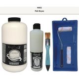 Cadence Mobilya Boyası - Multisurface H - 002 Pak Beyaz 2lt Ultimate Parlak Vernik 500 ml Saten Rulo Set