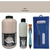 Cadence Mobilya Boyası - Multisurface H - 003 Eskimiş Beyaz 2lt Ultimate Parlak Vernik 500 ml Saten Rulo Set