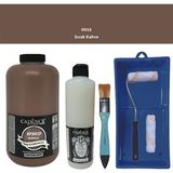 Cadence Mobilya Boyası - Multisurface H - 016 Sıcak Kahve 2lt Ultimate Parlak Vernik 500 ml Saten Rulo Set