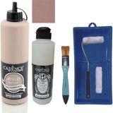 Cadence Mobilya Boyası - Multisurface H - 020 Yeni Mocca 500 ml Ultimate Vernik Parlak 250 ml Saten Rulo Set