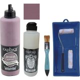 Cadence Mobilya Boyası - Multisurface H - 029 Camelot 500 ml + Ultimate Vernik Mat 250 ml + Saten Rulo Set