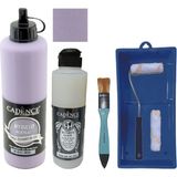 Cadence Mobilya Boyası - Multisurface H - 033 Irıs 500 ml Ultimate Vernik Parlak 250 ml Saten Rulo Set