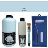 Cadence Mobilya Boyası - Multisurface H - 036 M mavi 2000 ml Ultimate Vernik Mat 500 ml Saten Rulo Set
