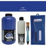 Cadence Mobilya Boyası - Multisurface H - 038 Ultramarine 2000 ml Ultimate Vernik Mat 500 ml Saten Rulo Set
