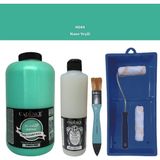 Cadence Mobilya Boyası - Multisurface H - 044 N yeşil 2000 ml Ultimate Vernik Mat 500 ml Saten Rulo Set