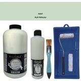 Cadence Mobilya Boyası - Multisurface H - 047 Açık Adaçayı 2lt Ultimate Parlak Vernik 500 ml Saten Rulo Set