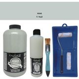 Cadence Mobilya Boyası - Multisurface H - 048 F yeşil 2000 ml Ultimate Vernik Mat 500 ml Saten Rulo Set