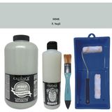 Cadence Mobilya Boyası - Multisurface H - 048 F yeşil 2lt Ultimate Parlak Vernik 500 ml Saten Rulo Set