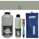 Cadence Mobilya Boyası - Multisurface H - 050 Yosun 2lt Ultimate Parlak Vernik 500 ml Saten Rulo Set