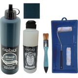 Cadence Mobilya Boyası - Multisurface H - 052 Oxford Yeşili 500 ml Ultimate Vernik Parlak 250 ml Saten Rulo Set
