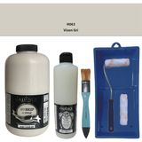 Cadence Mobilya Boyası - Multisurface H - 063 Vizon gr i 2000 ml Ultimate Vernik Mat 500 ml Saten Rulo Set