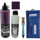 Cadence Mobilya Boyası - Multisurface H - 064 Mürdüm 500 ml Ultimate Vernik Parlak 250 ml Saten Rulo Set