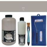 Cadence Mobilya Boyası - Multisurface H - 066 Taş 2000 ml Ultimate Vernik Mat 500 ml Saten Rulo Set