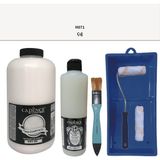 Cadence Mobilya Boyası - Multisurface H - 071 Çığ 2000 ml Ultimate Vernik Mat 500 ml Saten Rulo Set