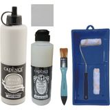 Cadence Mobilya Boyası - Multisurface H - 072 Nımbus 500 ml Ultimate Vernik Parlak 250 ml Saten Rulo Set