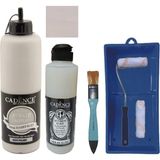 Cadence Mobilya Boyası - Multisurface H - 076 Palamo 500 ml Ultimate Vernik Parlak 250 ml Saten Rulo Set