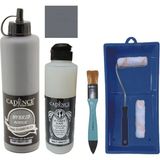 Cadence Mobilya Boyası - Multisurface H - 081 gr afiti gr i 500 ml + Ultimate Vernik Mat 250 ml + Saten Rulo Set