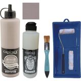 Cadence Mobilya Boyası - Multisurface H - 082 Kahire Kahvesi 500 ml Ultimate Vernik Parlak 250 ml Saten Rulo Set