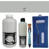 Cadence Mobilya Boyası - Multisurface H - 086 Kül 2000 ml Ultimate Vernik Mat 500 ml Saten Rulo Set